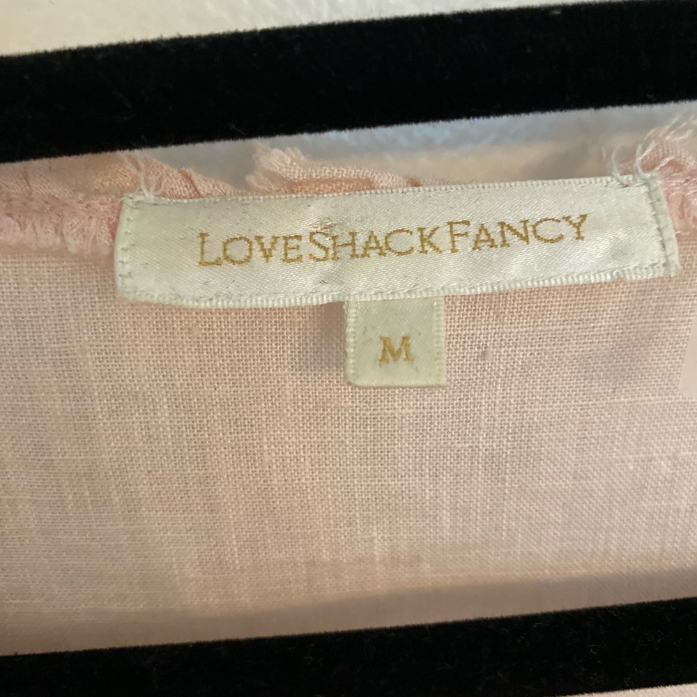 LoveShackFancy Deacon Dress, Pure Linen, Size Small - Picture 5 of 9